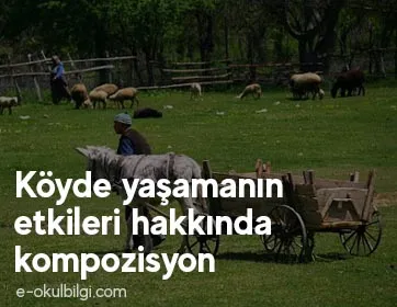 Köyde yaşamanın olumlu ve olumsuz yönleri hakkında kompozisyon