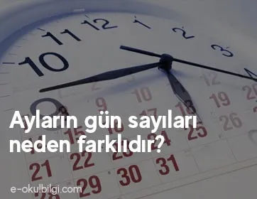 Ayların gün sayıları neden farklıdır?