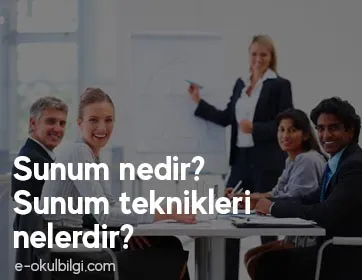 Sunum nedir? Sunum teknikleri nelerdir?