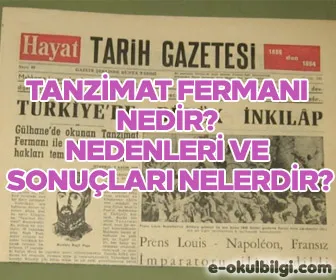 Tanzimat fermanı nedir? Nedenleri ve sonuçları nelerdir?
