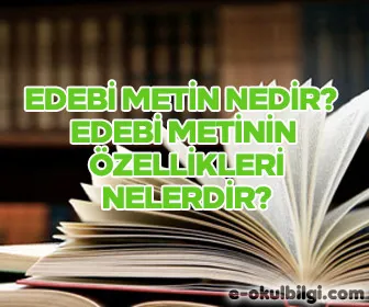 Edebi metin nedir?  Edebi metinin özellikleri nelerdir?