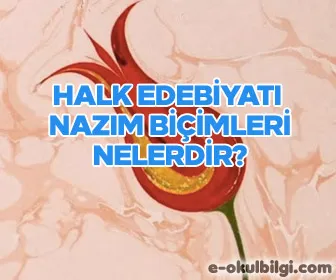 Halk edebiyatı nazım biçimleri nelerdir?