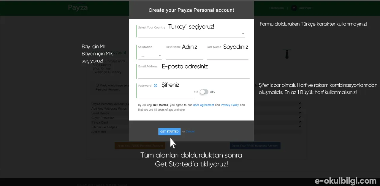 Payza Hesabı Alma