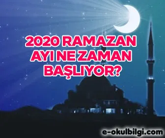 2020 Ramazan ayı ne zaman başlıyor?